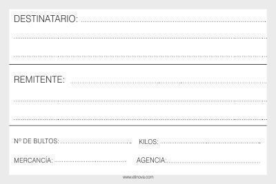 Etiquetas Destinatario Escritura Manual 150 X 100 Mm