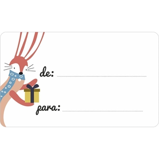 INF007 - Etiquetas regalos De...para - Rollo de 250ud - 50 x 30 mm - Imagen 1