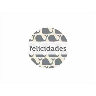 R011 - Etiqueta Ballenas - Rollo de 250 ud - 35 mm Ø - Imagen 2