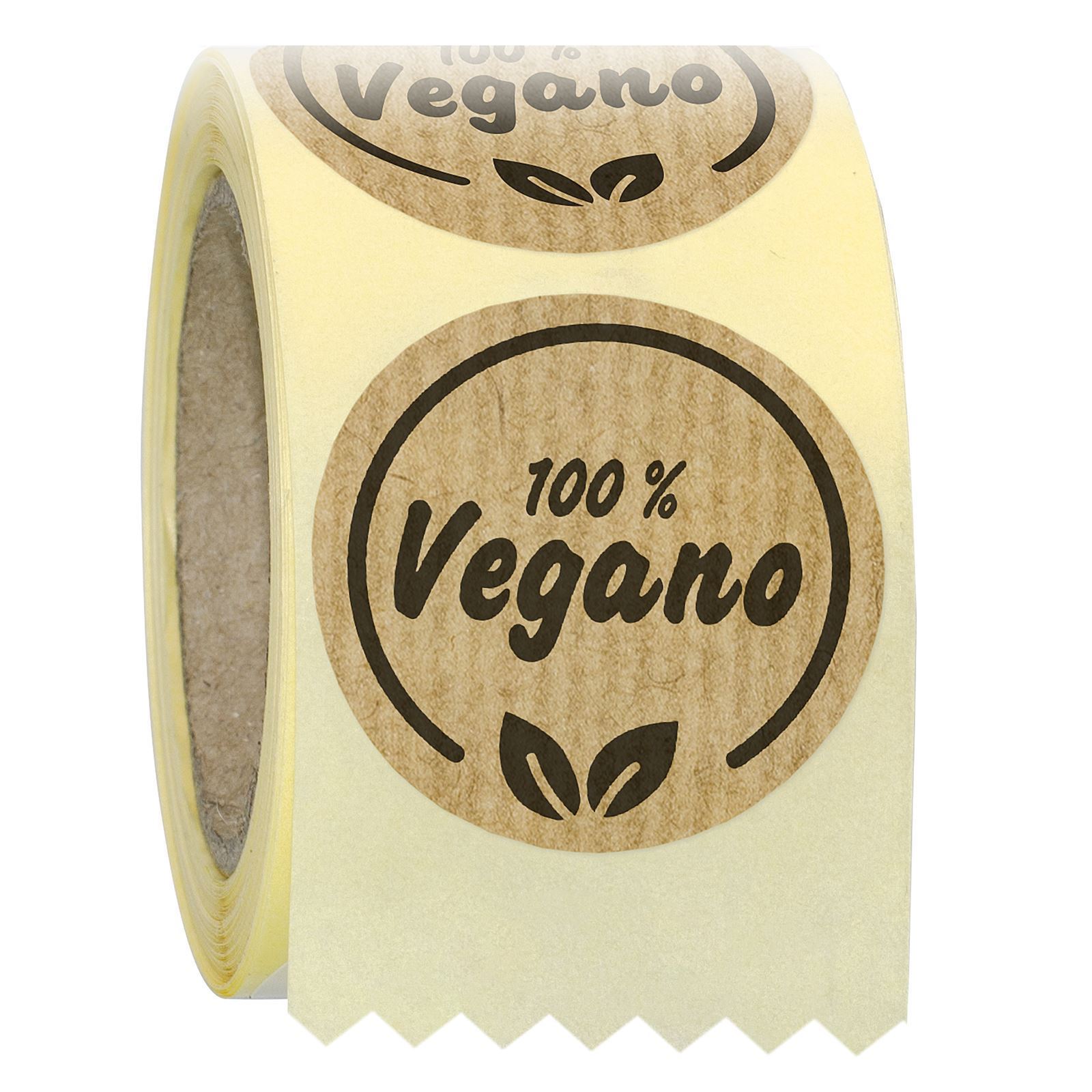 RKALI03 - Etiqueta 100% VEGANO - Rollo de 250 ud - 35 Ø mm - Imagen 1